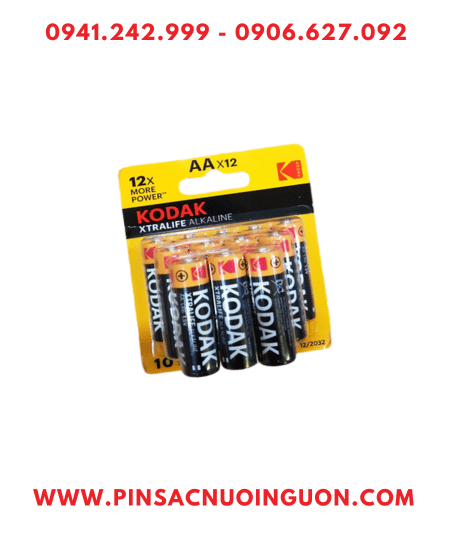 Pin KODAK LR6 Pin tiểu AA 1.5V alkaline KODAK LR6 chính hãng /Loại Vỉ 12viên