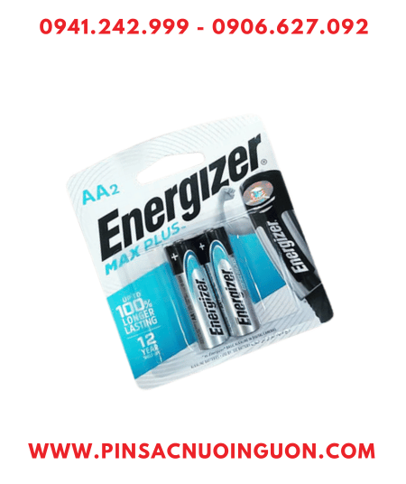 Energizer EP91-BP2; Pin AA 1.5v Alkaline Energizer Max Plus EP91-BP2 (Xuất xứ SIngapore) Vỉ 2viên