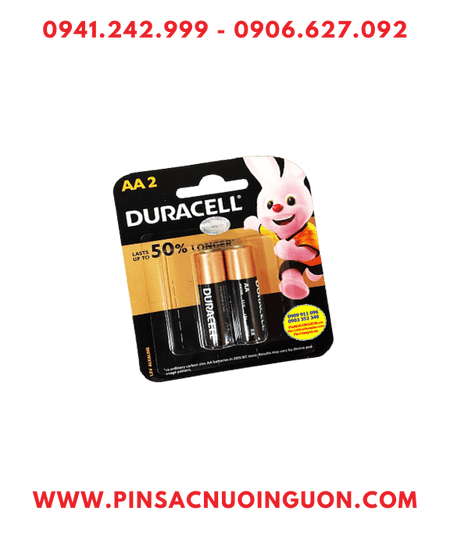 Duracell LR6 MN1500B2 Pin AA 1.5v alkaline Duracell LR6 MN1500B2 (Lasts up to 50% longer) /Vỉ 2viên