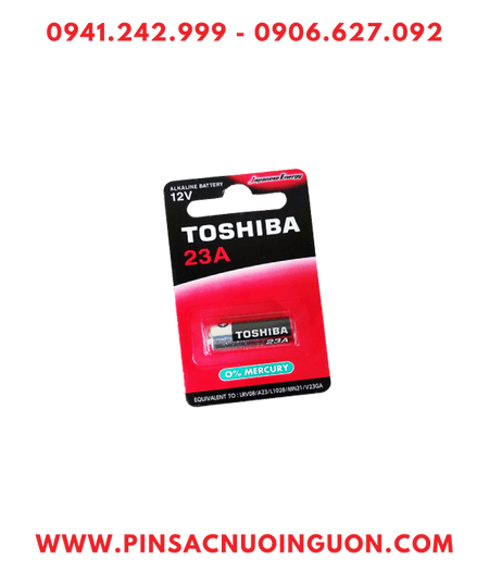 Pin Remote 12v; Pin Toshiba A23 (LRV08-23A-A23S-L1028) Alkaline chính hãng _Loại Vỉ 1viên