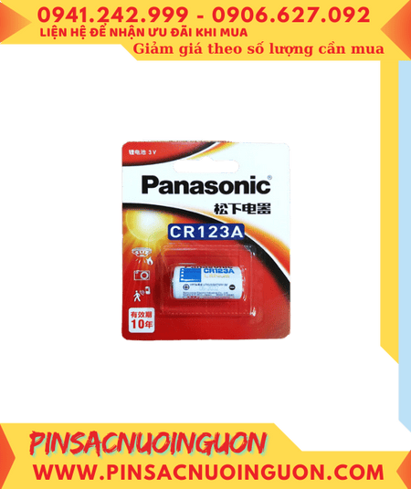 Panasonic CR123ACH/1B (BR17345); Pin 3v lithium Panasonic CR123AW CR17345 (Nội địa Trung-Xuất xứ NHẬT)