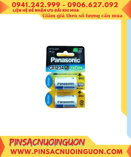 Panasonic CR123A CR17345 CR123AW Pin Lithium 3v Thị trường Nội Địa Nhật -vỉ pin chữ Nhật (Vỉ 2viên)