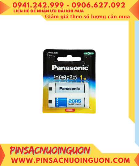 Panasonic 2CR5 2CR-5W Pin 6v Lithium Panasonic 2CR-5W Nội địa Nhật-vỉ Pin chữ Nhật (vỉ 1viên)