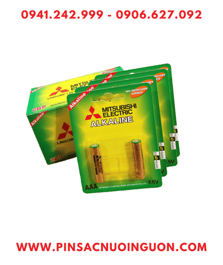 COMBO MUA 01 hộp (12vỉ=24viên) Pin AAA 1.5v Alkaline Mitsubishi LR03 _Giá chỉ 239.000/Hộp