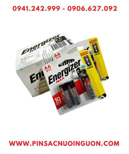 COMBO 1HỘP 12vỉ(=36viên) Pin Alkaline AA 1.5v Energizer E91, LR6 (Loại vỉ 3viên) _Giá chỉ 432.000đ/HỘP