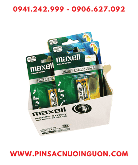 COMBO 01 HỘP PIN 10vỉ Pin AAA 1.5v Alkaline Maxell LR03(GD)2B _Giá chỉ 149.000/ Hộp 10vỉ (MẪU MỚI)