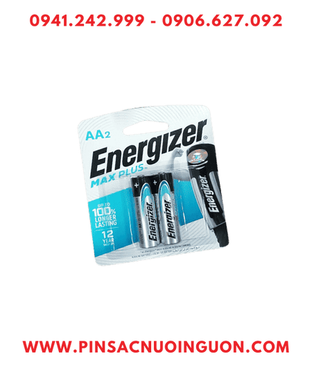 Energizer EP91-BP2; Pin AA 1.5v Alkaline Energizer Max Plus EP91-BP2 (Xuất xứ SIngapore) Vỉ 2viên