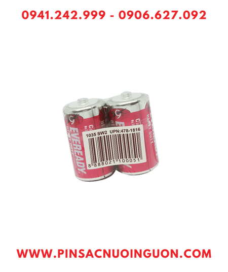Eveready 1035-BP2; Pin trung C 1.5v Eveready 1035-BP2 Heavy Duty Xuất xứ Singapore (Vỉ 2viên)