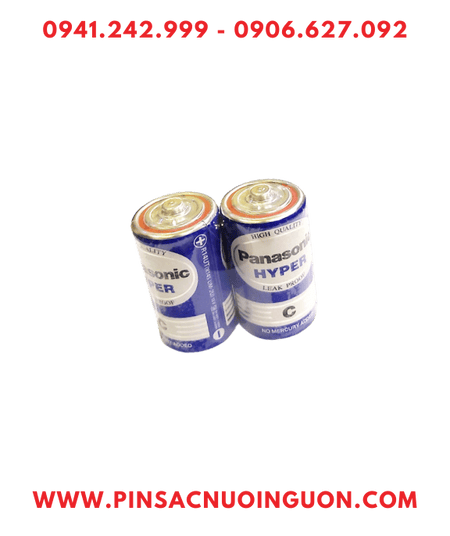 Panasonic R14UT/2S; Pin trung C 1.5v Panasonic R14UT/2S chính hãng _Made in Indonesia (Loại Vỉ 2viên)