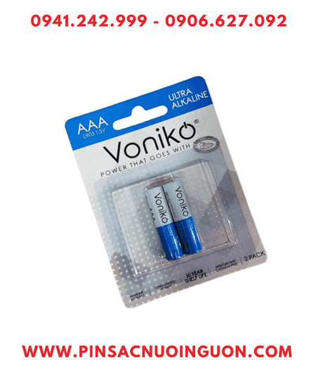 Voniko VO-LR03UD-2B, Pin AAA 1.5v Alkaline VO-LR03UD-2B / AM4 chính hãng _Loại Vỉ 2 viên