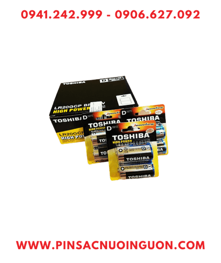 COMBO 1HỘP 10vỉ (20viên) Pin đại D Alkaline TOSHIBA LR20GCP-BP2 chính hãng _Giá chỉ 869.000đ/HỘP