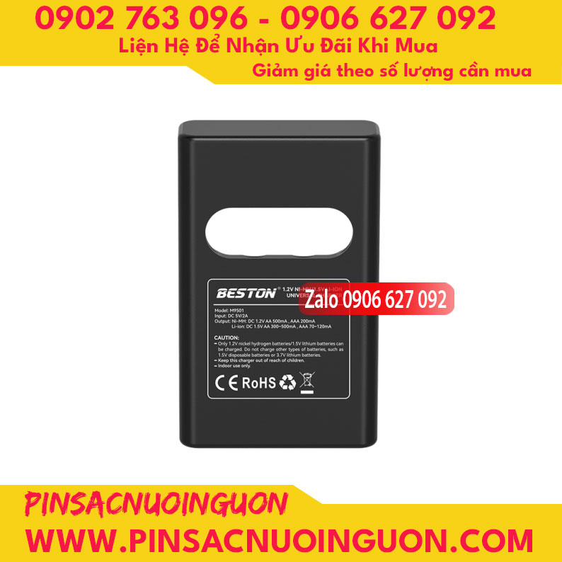 Bộ sạc Beston M9501, sạc cho pin 1.2V và 1.5V