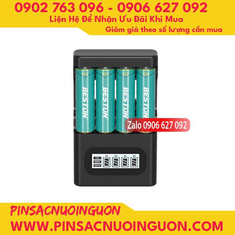 Bộ sạc Beston M9501, sạc cho pin 1.2V và 1.5V