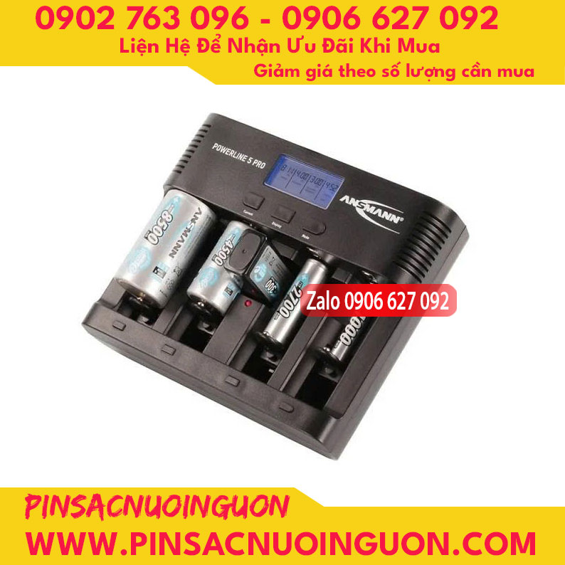Bộ sạc pin POWERLINE 5 Pro ANSMANN – Hàng Nhập Khẩu