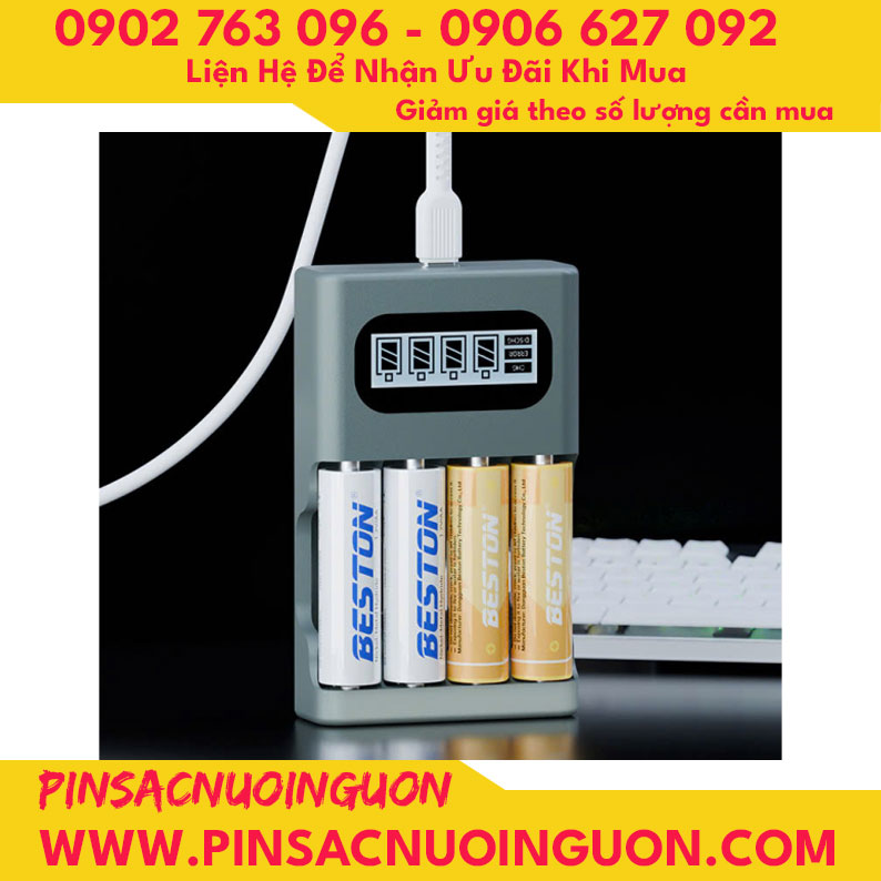 Bộ sạc Beston M9501, sạc cho pin 1.2V và 1.5V