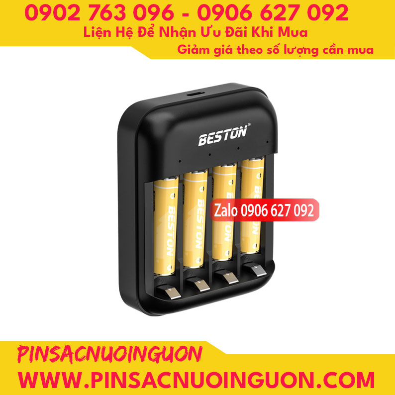 Bộ sạc pin Beston dành cho pin AA AAA Lithium 1.5V M7032 tự ngắt