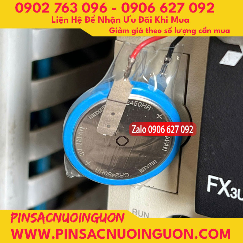 MAXELL CR2450HR; Pin Maxell CR2450HR lithium 3V High Temperature 125℃ chính hãng /Loại Dây zắc cắm1